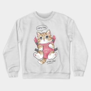 Hangout With Cat Crewneck Sweatshirt